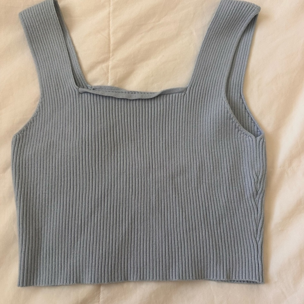 Blue Cropped Tank